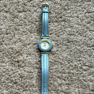 My Wish women’s vintage dainty baby blue/gold adjustable bracelet watch one size